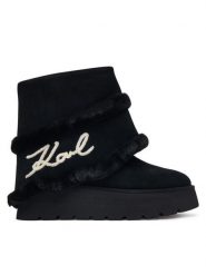 KARL LAGERFELD Śniegowce Skylar KL48652 Czarny. Czarne śniegowce damskie Karl Lagerfeld, ze skóry. Za 1,189.00 zł.