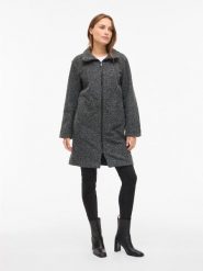 Vila Płaszcz przejściowy "Vijadas" w kolorze szarym rozmiar: 40. Szare płaszcze damskie Vila, bez wzorów. Za 187.07 zł.