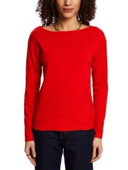 ESPRIT Sweter w kolorze czerwonym rozmiar: XL. Czerwone swetry klasyczne damskie Esprit, xl, z bawełny, bez kołnierzyka. Za 96.60 zł.