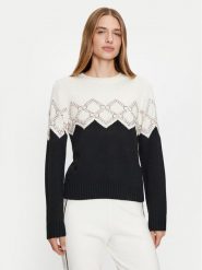 Liu Jo Sport Sweter TF4233 MS55L Czarny Regular Fit. Czarne swetry klasyczne damskie Liu Jo Sport, l, z syntetyku, bez kołnierzyka. Za 379.99 zł.