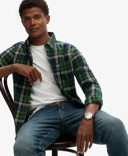 Superdry Koszula Lumberjack z długim rękawem, bawełna organiczna, relaxed. Niebieskie koszule damskie Superdry., m, z aplikacjami, z bawełny, bez kołnierzyka, bez ramiączek. Za 374.70 zł.