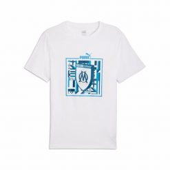 Koszulka OM 2024/25. Białe bluzki damskie Puma, bez wzorów, bez kołnierzyka. Za 161.00 zł.