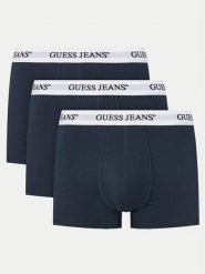 Guess Jeans Komplet bokserek M4BZ48 K6YW1 Granatowy. Niebieskie bokserki męskie Guess Jeans, z aplikacjami, z bawełny. Za 129.99 zł.