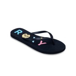 Sandały dla Kobiety SANDY Czarny. Czarne sandały damskie Roxy, bez wzorów, z gumy, bez obcasa. Za 84.99 zł.