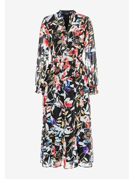 More & More Sukienka w kolorze czarnym ze wzorem rozmiar: 36. Czarne sukienki damskie MORE & MORE, bez wzorów, bez kołnierzyka, bez ramiączek, maxi. Za 136.45 zł.