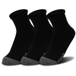 Skarpety unisex Under Armour Heatgear Quarter 3pk. Czarne skarpetki damskie Under Armour, bez wzorów. Za 79.99 zł.