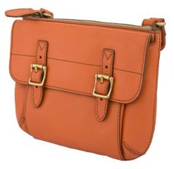 Torebka Fossilwmns Leder Shoulderbag Tate Top Jasnopomarańczowy Pomarańczowy. Brązowe torebki klasyczne damskie Fossil, bez wzorów, z materiału, bez dodatków. Za 310.99 zł.