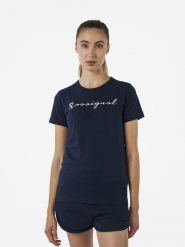 ROSSIGNOL Koszulka "Logo Rossi" w kolorze granatowym rozmiar: XS. Niebieskie bluzki damskie Rossignol, xs, bez wzorów, z bawełny, bez kołnierzyka. Za 78.66 zł.
