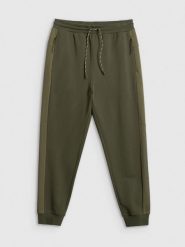 4F Spodnie dresowe joggery męskie - khaki 3XL. Brązowe spodnie dresowe męskie 4f, bez wzorów, z dresówki. Za 159.99 zł.