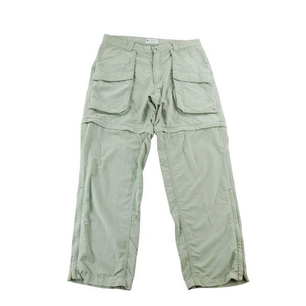 Second life - Spodnie męskie W36/L30 Columbia 2 w 1 convertible - Stan dobry. Brązowe szorty męskie Columbia, bez wzorów, z materiału, sportowe. Za 139.20 zł.