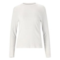 Damska koszulka z długim rękawem Athlecia Lankae. Białe bluzki damskie Endurance, bez wzorów, sportowe, bez kołnierzyka, bez ramiączek. Za 154.50 zł.