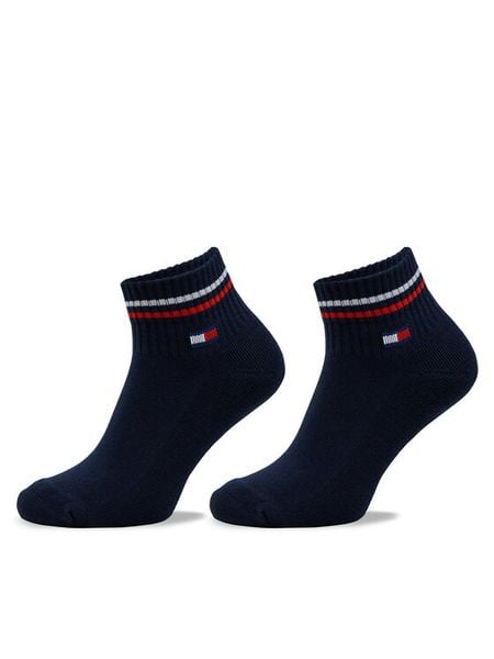 Tommy Hilfiger Skarpety krótkie 701228177 Granatowy. Niebieskie skarpetki damskie Tommy Hilfiger, bez wzorów, z bawełny. Za 49.99 zł.