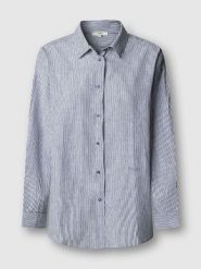 Pepe Jeans Koszula "Bernany" w kolorze niebiesko-białym rozmiar: M. Białe koszule damskie Pepe Jeans, m, bez wzorów, z jeansu, bez kołnierzyka, bez ramiączek. Za 180.49 zł.