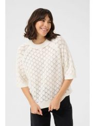 Kaffe Sweter w kolorze kremowym rozmiar: L. Brązowe swetry klasyczne damskie Kaffe, l, bez kołnierzyka. Za 69.99 zł.