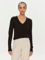 Calvin Klein Sweter K20K207569 Czarny Regular Fit. Czarne swetry klasyczne damskie CALVIN KLEIN, s, z bawełny, bez kołnierzyka. Za 389.99 zł.
