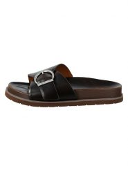 GANT Footwear Skórzane klapki "Mardale" w kolorze brązowym rozmiar: 40. Brązowe klapki damskie GANT Footwear, bez wzorów, bez obcasa. Za 239.96 zł.