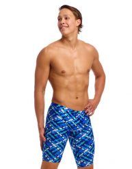 Spodenki do pływania Jammery Funky Trunks Under Over. Niebieskie kąpielówki męskie FUNKY TRUNKS, m, bez wzorów, z elastanu, do pływania. Za 169.99 zł.