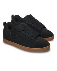 Buty skórzane dla Mężczyzn COURT GRAFFIK. Brązowe buty sportowe na co dzień męskie DC Shoes, z materiału, bez zapięcia, trekkingowe. Za 369.99 zł.
