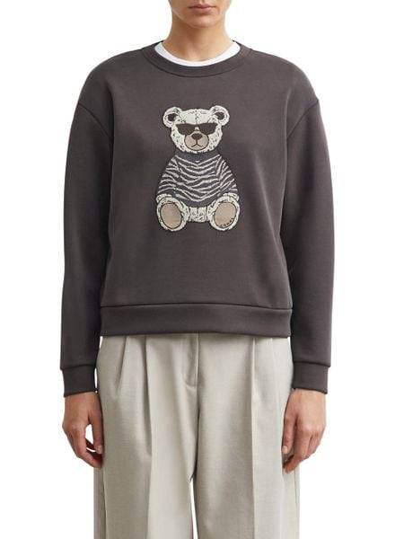 Comma Bluza Kobiety brązowy, 36. Brązowe bluzy bez kaptura damskie Comma, z bawełny. Za 349.95 zł.