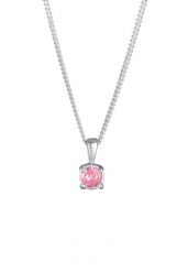 Elli Damski wisiorek pasjans Basic z różowym kryształem ze srebra 925 Sterling Silver Naszyjniki 1 ct. Czerwone naszyjniki damskie Elli, na co dzień, srebrne. Za 148.99 zł.