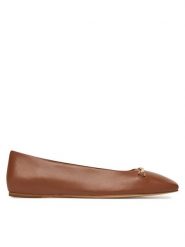 MICHAEL Michael Kors Baleriny Lena 40S5LEFP1L Brązowy. Brązowe baleriny damskie MICHAEL Michael Kors, bez wzorów, ze lnu, bez obcasa. Za 479.99 zł.