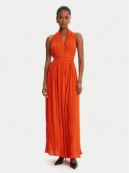 Bardot Sukienka wieczorowa Amala Pleated Halter 60031DB Czerwony Regular Fit. Czerwone sukienki damskie BARDOT, bez wzorów, z syntetyku, wizytowe, bez kołnierzyka, bez ramiączek. Za 439.99 zł.