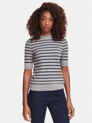 Tommy Hilfiger Sweter WW0WW49705 Szary ciemny Slim Fit. Szare swetry klasyczne damskie Tommy Hilfiger, xs, z syntetyku, bez kołnierzyka. Za 369.99 zł.