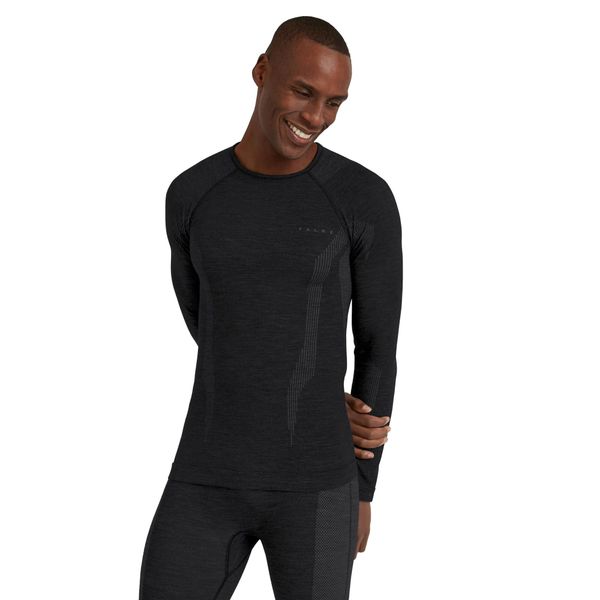 Koszulka Falke Wool-Tech Light. Czarne bielizna termoaktywna męska Falke, m, bez wzorów. W wyprzedaży za 397.75 zł.