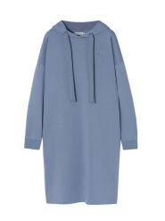 TATUUM Sukienka w kolorze błękitnym z kapturem rozmiar: S. Niebieskie sukienki damskie Tatuum, s, bez wzorów, bez kołnierzyka, bez ramiączek, midi. Za 148.96 zł.