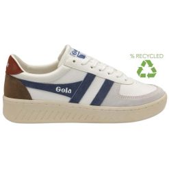 Buty Gola Grandslam Trident. Białe buty sportowe na co dzień męskie Gola, z materiału, bez zapięcia, trekkingowe. Za 468.50 zł.