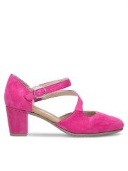 Rieker Półbuty 41080-31 Różowy. Czerwone półbuty damskie Rieker, bez wzorów, z materiału, bez obcasa, na obcasie. Za 289.99 zł.