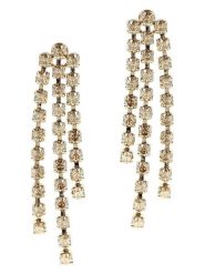 Otazu Pozłacane kolczyki-wkrętki z kryształami Swarovski rozmiar: onesize. Brązowe kolczyki damskie Otazu, z kryształem, pozłacane. Za 217.53 zł.