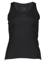 4F Top sportowy w kolorze czarnym rozmiar: S. Czarne topy damskie 4f, s, bez wzorów, z materiału, bez ramiączek. Za 43.57 zł.