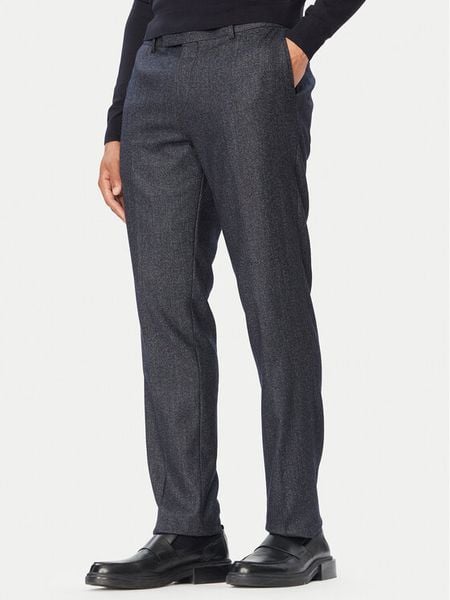 BOSS Spodnie garniturowe 50571984 Granatowy Slim Fit. Niebieskie spodnie wizytowe męskie Boss, z materiału. Za 584.99 zł.