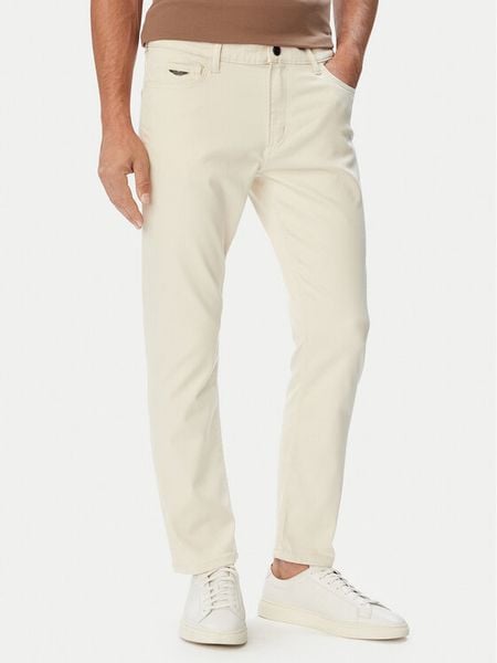 BOSS Jeansy H-DELAWARE_AM 50556583 Kremowy Slim Fit. Białe jeansy męskie Boss. Za 1,249.00 zł.