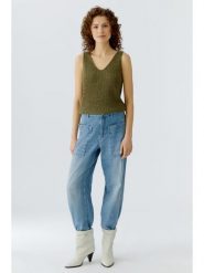 Oui Top w kolorze khaki rozmiar: 34. Brązowe topy damskie Oui, bez wzorów, bez kołnierzyka. Za 105.14 zł.