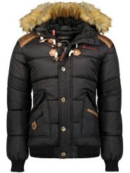 Geographical Norway Kurtka zimowa "Belphegore" w kolorze czarnym rozmiar: 3XL. Czarne kurtki męskie Geographical Norway, na zimę, xl, bez wzorów, ze skóry, bez kaptura. Za 271.67 zł.