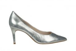 Czółenka Bottero 353701 Prata 523064, Srebrny, Skóra naturalna - 41. Szare czółenka damskie Bottero, bez wzorów, ze skóry, bez obcasa, na szpilce. W wyprzedaży za 206.10 zł.