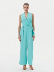 Rinascimento Kombinezon CFC0123773003 Turkusowy Regular Fit. Niebieskie kombinezony damskie RINASCIMENTO, l, bez wzorów, z syntetyku, bez kołnierzyka, bez ramiączek. Za 369.99 zł.