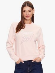 Guess Bluza W3YQ01 KB683 Różowy Regular Fit. Czerwone bluzy bez kaptura damskie Guess, m, z bawełny. Za 199.99 zł.