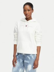 Tommy Jeans Bluza Tjw DW0DW23485 Biały Regular Fit. Białe bluzy bez kaptura damskie Tommy Jeans, m, z bawełny. Za 409.99 zł.