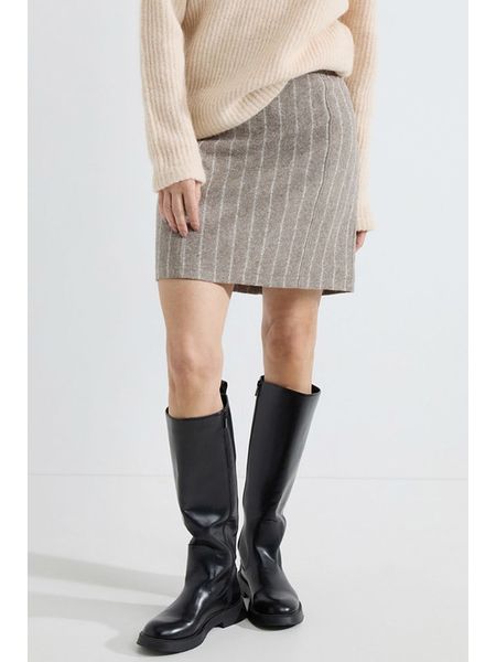 Josephine & Co Spódnica "Alvin" w kolorze beżowym rozmiar: 42. Brązowe spódniczki damskie Josephine & Co, bez wzorów, z wełny, mini. Za 178.37 zł.