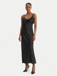 Fracomina Sukienka koktajlowa FS26SD2007W58301 Czarny Slim Fit. Czarne sukienki damskie Fracomina, xl, bez wzorów, z wiskozy, wizytowe, bez kołnierzyka, bez ramiączek. Za 539.99 zł.