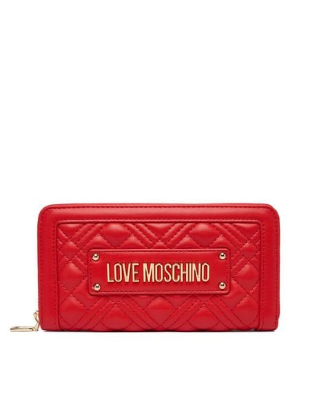 LOVE MOSCHINO Portfel JC5600PP1OLA0500 Czerwony. Czerwone portfele damskie Love Moschino, bez wzorów, ze skóry. Za 439.99 zł.