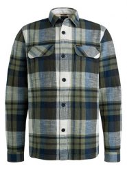 PME Legend Koszula - Regular fit - w kolorze oliwkowo-kremowo-niebieskim rozmiar: XXL. Brązowe koszule męskie PME Legend, xxl, bez wzorów, z bawełny, bez kołnierzyka, bez ramiączek. Za 171.28 zł.