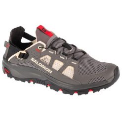 Buty Salomon Techamphibian 5 471149 szare. Szare buty fitness męskie z materiału, bez zapięcia, na fitness i siłownię. Za 618.29 zł.