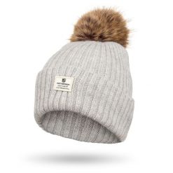 Czapka szary Peterson PTN HAT-08. Szare czapki zimowe damskie Peterson. Za 44.00 zł.