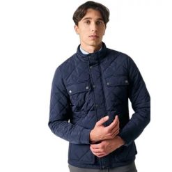 Kurtka jeździecka PS of Sweden Nash. Niebieskie kurtki męskie PS OF SWEDEN, l, bez wzorów, z materiału, eleganckie, bez kaptura. Za 1,287.25 zł.