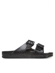 ONLY Shoes Klapki 15316873 Czarny. Czarne klapki damskie ONLY Shoes, bez wzorów, ze skóry, bez obcasa. Za 59.99 zł.