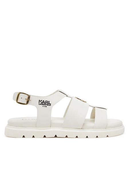 Karl Lagerfeld Kids Sandały Z30372 S Écru. Sandały dziewczęce Karl Lagerfeld Kids, ze skóry, bez zapięcia. Za 719.99 zł.
